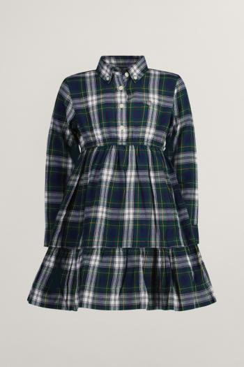 ŠATY GANT CHECKED FLANNEL BD SHIRT DRESS NAVY