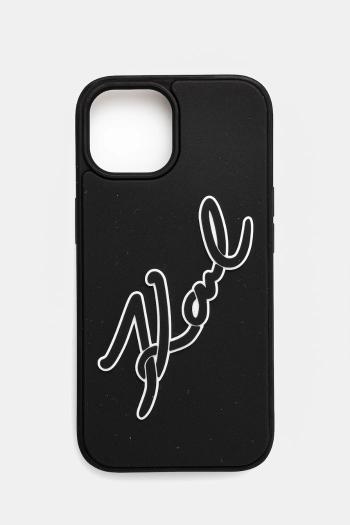 Puzdro na mobil Karl Lagerfeld iPhone 15 6.1 čierna farba, KLHCP15S3DRKSDLK