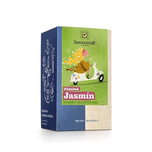 SONNENTOR Čaj zelený s jazmínom BIO 18 sáčkov