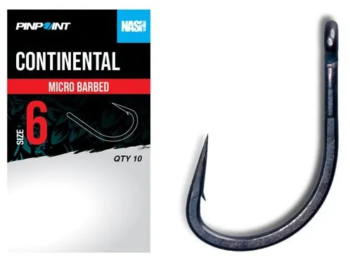 Nash háčiky continental micro barbed 10 ks - veľkosť 2