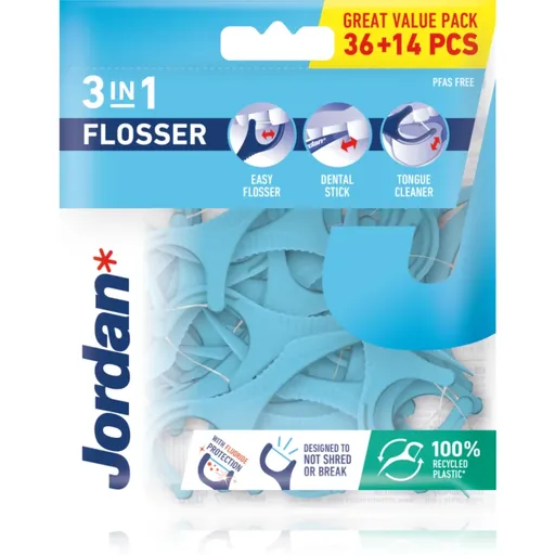 Jordan Flosser 3in1 dentálna niť 50 ks