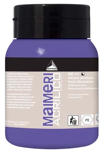 MAIMERI ACRILICO - Akrylové farby 440 - ultramarine violet, 0,5 L