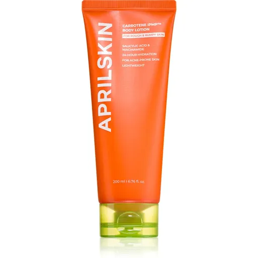 APRILSKIN Carrotene IPMP Body Lotion upokojujúci telový krém pre rozjasnenie a hydratáciu 200 ml
