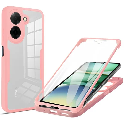 DUAL Obojstranný kryt s fóliou Xiaomi Redmi A5 ružový