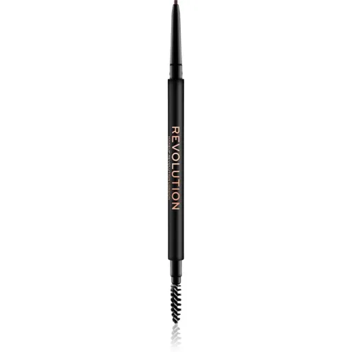 Makeup Revolution Precise Brow Pencil precízna ceruzka na obočie s kefkou odtieň Dark Brown 0.05 g