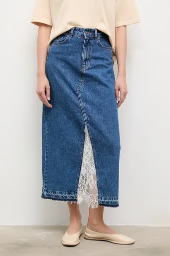 Bavlnená rifľová sukňa Answear.LAB