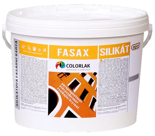 COLORLAK FASAX SILIKÁT E0207 - Hladká silikátová fasádna farba biela 5 kg