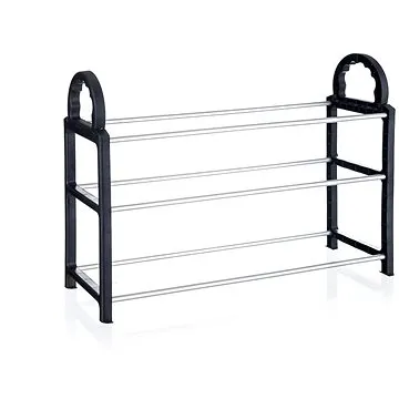 Topánkovník BOLTON 65 × 17 × 42 cm, 3 police, čierny (22041001)