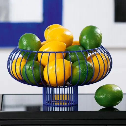 Gilde Kovový košík na ovoce, modrý