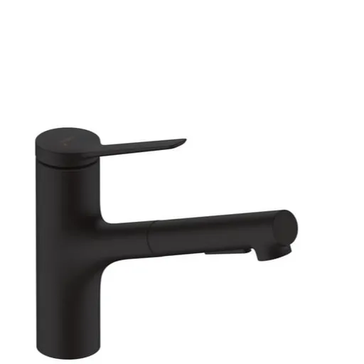 Hansgrohe Zesis drezová batéria s vyťahovacou spŕškou, 2 prúdy čierny mat 74803670