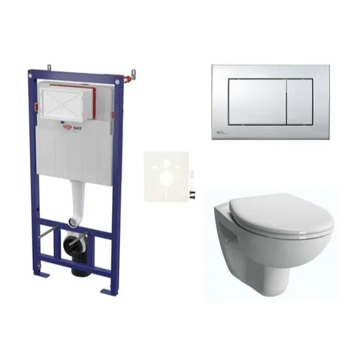Cenově zvýhodněný závěsný WC set SAT do lehkých stěn / předstěnová + WC VitrA Normus SIKOSSNOR21K