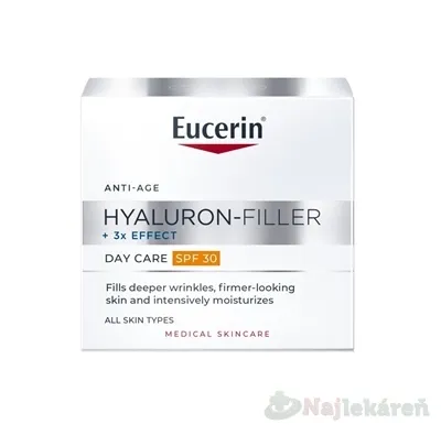 Eucerin HYALURON-FILLER+3xEFFECT Denný krém SPF30 anti-age 50 ml