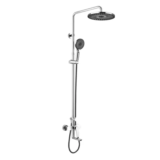 Mereo Eve vaňová batéria s hlavovou guľatou sprchou, čierna CBE60101SFE