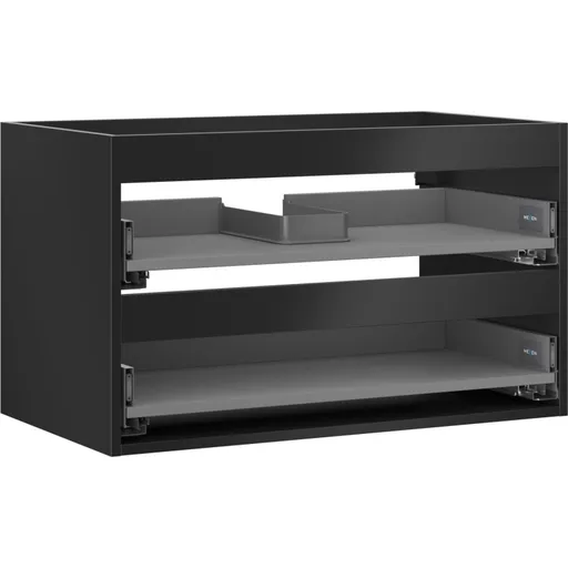 MEXEN - Box-A skrinka pre umývadlo 80, 2 zásuvky, čierna mat 91AX0-0800-470-2-71