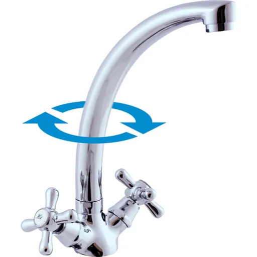 RAV SLEZÁK Morava drezová batéria s otočným ramienkom chróm mk120.5/3 MK120.53