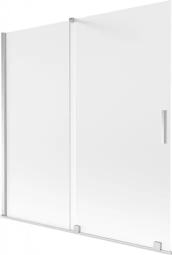 MEXEN/S - Velar dvojkrídlová posuvná vaňová zástena 160 x 150, dekor, chróm 896-160-000-31-01