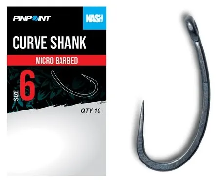 Nash háčiky curve shank barbless 10 ks - veľkosť 6