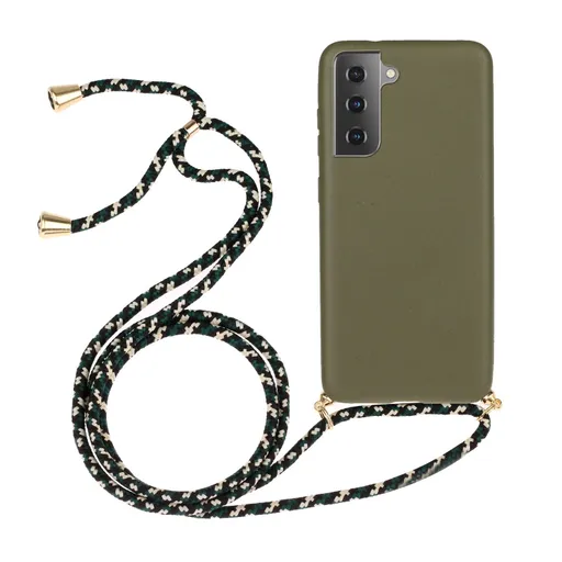 ROPE Kryt so šnúrkou Samsung Galaxy S24 5G tmavozelený