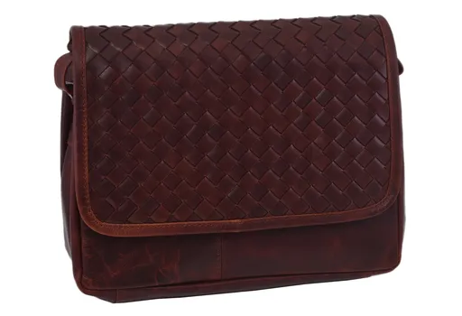 Dámska kožená crossbody kabelka koňak 390220