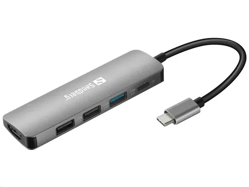 Sandberg dokovacia stanica USB-C -> HDMI + 3x USB + PD 100W