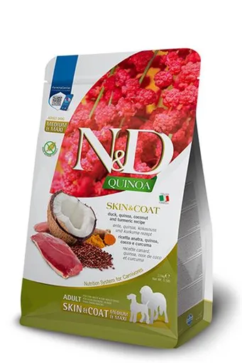 Farmina N&D dog QUINOA (GF) adult  medium & maxi, skin & coat, duck 2,5 kg