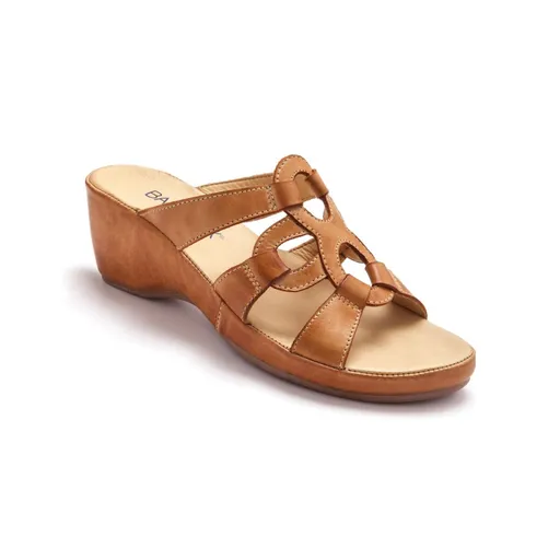 Kožené šľapky na klinovom podpätku Pédiconfort®