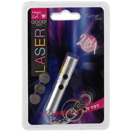 Hračka Magic Cat Lasor ukazovátko a baterka 2v1 7cm