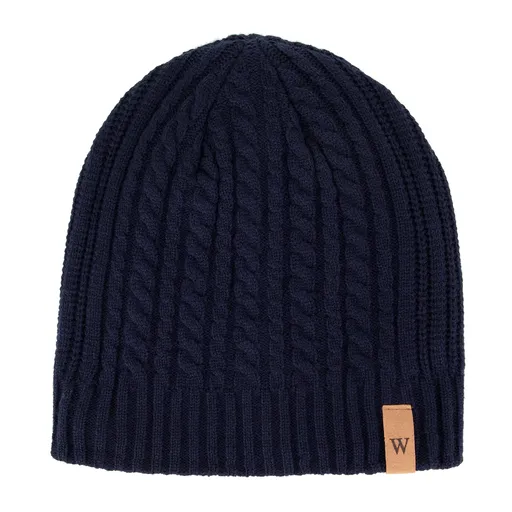 Pánska čiapka s kontrastným vzorom a decentným logom 99-HF-010-11