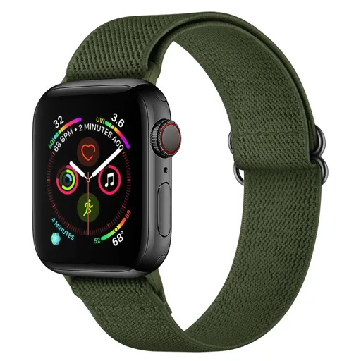 NYLON Remienok Apple Watch 9 / 8 / 7 (41mm) / 6 / SE / 5 / 4 (40mm) / 3 / 2 / 1 (38mm) tmavozelený