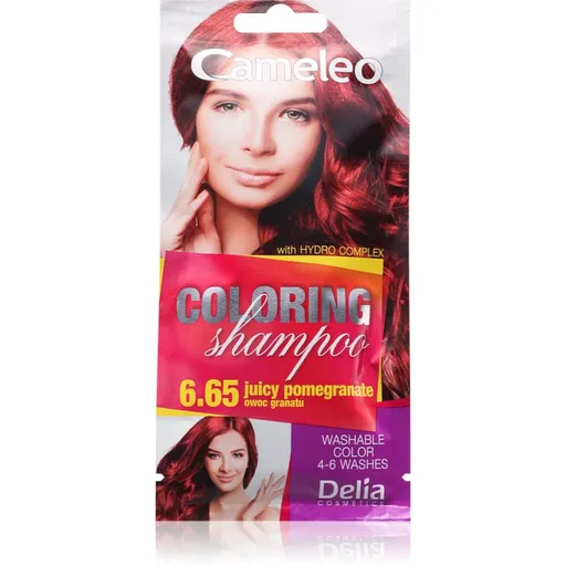 Delia Cosmetics Cameleo Coloring Shampoo tónovací šampón na vlasy odtieň 6.65 Juicy Pomegranate 40 ml