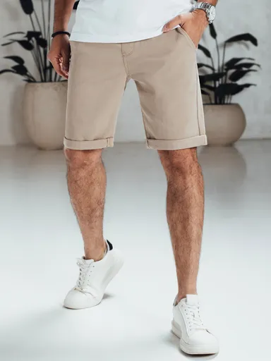 Pánske béžové kraťasy Dstreet SX2549