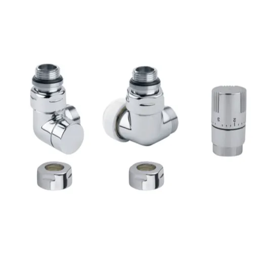 Termostatická sada ISAN uhlová ľavá nerez O39NUCL105