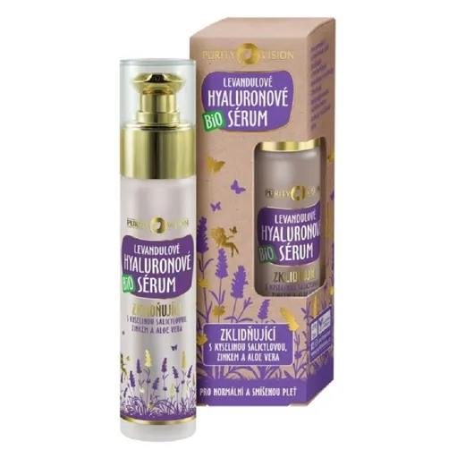 PURITY VISION Bio Upokojujúce Levanduľové hyalurónové sérum 50 ml