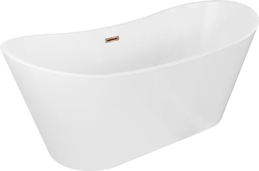 MEXEN/S - Montana vaňa voľne stojaca 180 x 90, biela, sifón a prepad ružové zlato 52011809000-60