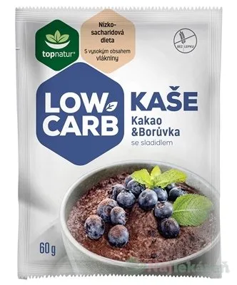 topnatur LOW CARB KAŠA Kakao Čučoriedka, instantná zmes,  60g