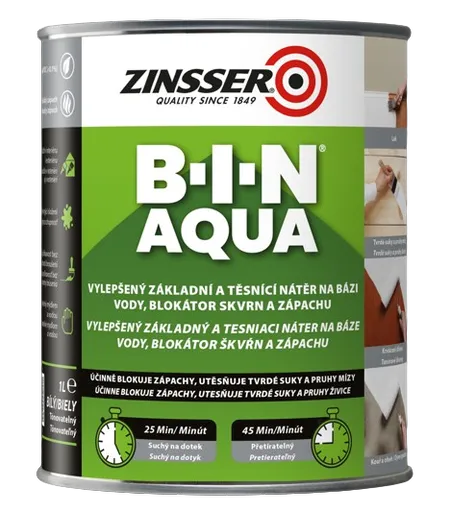 ZINSSER BIN AQUA - Vodou riediteľný plniaci a izolačný základ biela 1 L