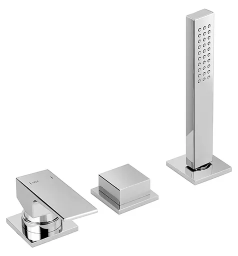 SAPHO - DIMY trojprvková batéria na okraj vane, chróm DIMTECH3