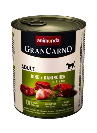 Konzerva Animonda Gran Carno Adult hovädzie a králik s bylinkami 800g