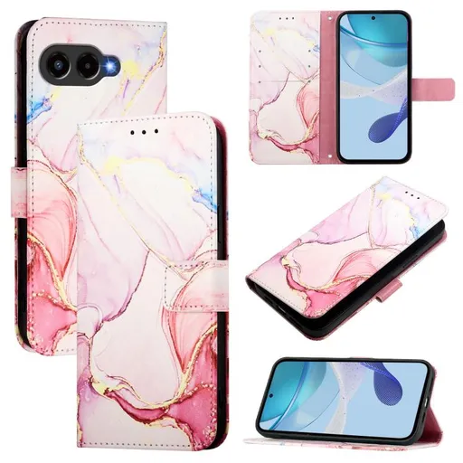 ART MARBLE Peňaženkový kryt pre T Phone 3 ROSE GOLD