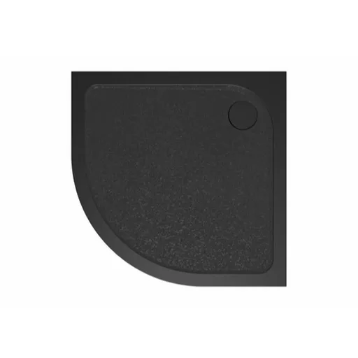 Sprchová vanička štvrťkruhová SAT Project 90x90 cm liaty mramor čierna SATSVPRO90SCA