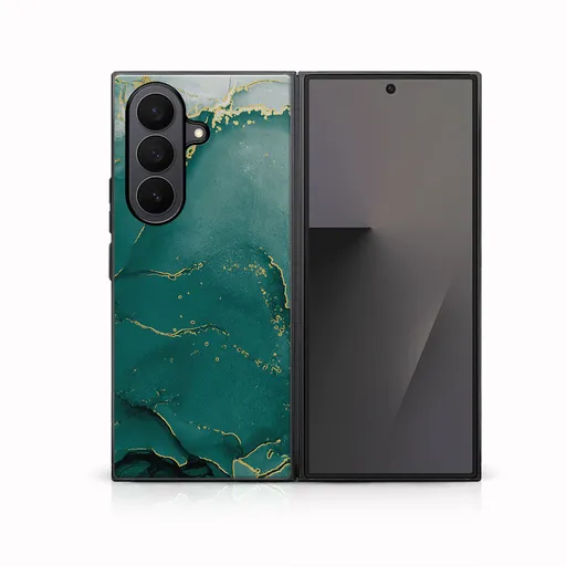 MY ART Ochranný kryt pre Samsung Galaxy Z Fold7 5G GREEN MARBLE (145)