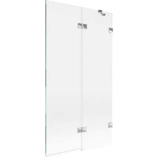 MEXEN/S - Lunar vaňová zástena 2-krídlová pravá 100 x 150, transparent, chróm 897-100-100-01-00-P