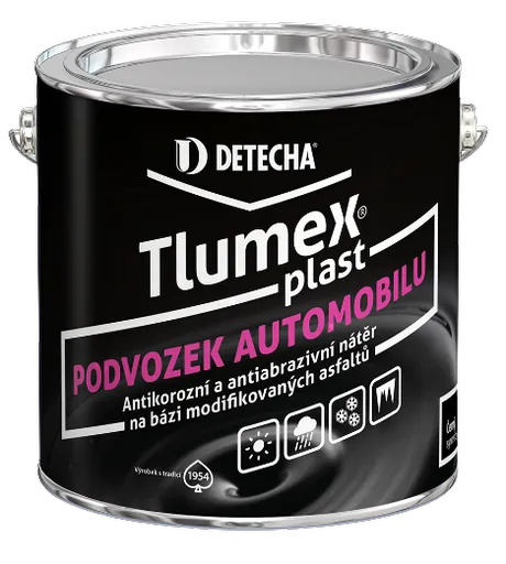 DETECHA Tlumex plast - farba na auto cierny 2 kg