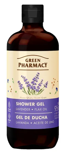GREEN PHARMACY - Dámsky sprchový gél levanduľa & ľanový olej, 0,5 L