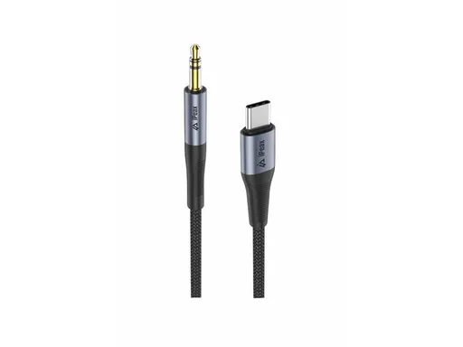 Adaptér iPEAX 90010139 USB-C / JACK 3,5 mm (na počúvanie hudby) čierny