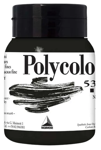 MAIMERI POLYCOLOR - Jemné vinylové farby 530 - black, 0,5 L