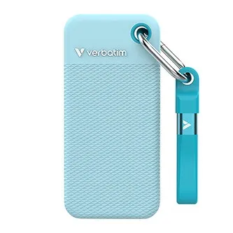 Verbatim 32324, Externý SSD Pocket SSD letná edícia, 32324, 1000GB, polárna modrá, obsahuje 2 gumové kryty (čierny a polárne modrý), USB C