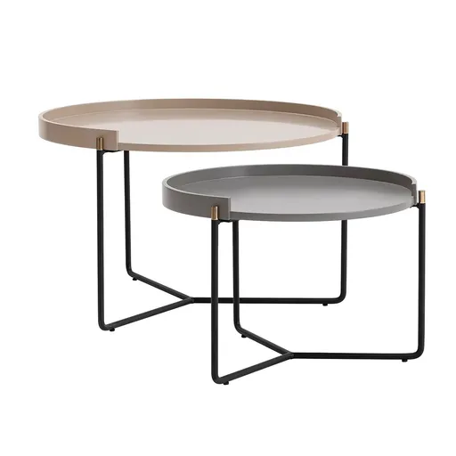 Odkladací stolík Mandy Beige, 2 ks