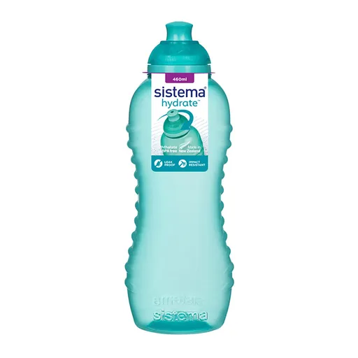 SISTEMA Hydrate Fľaša Squeeze Twist ‘n’ Sip zelená 460 ml