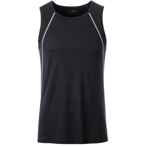 James & Nicholson (Daiber) Pánske funkčné tielko JN494 - Čierna / biela | L